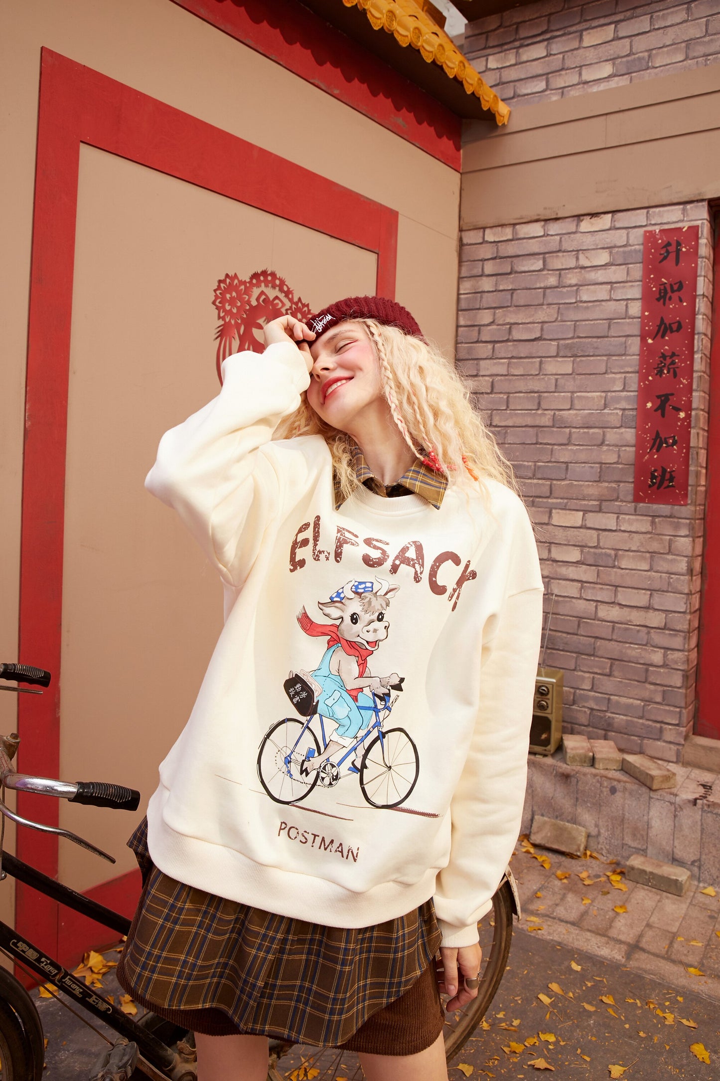 Harajuku Graphic Print Casual Pullover Sweatshirt Women,Spring